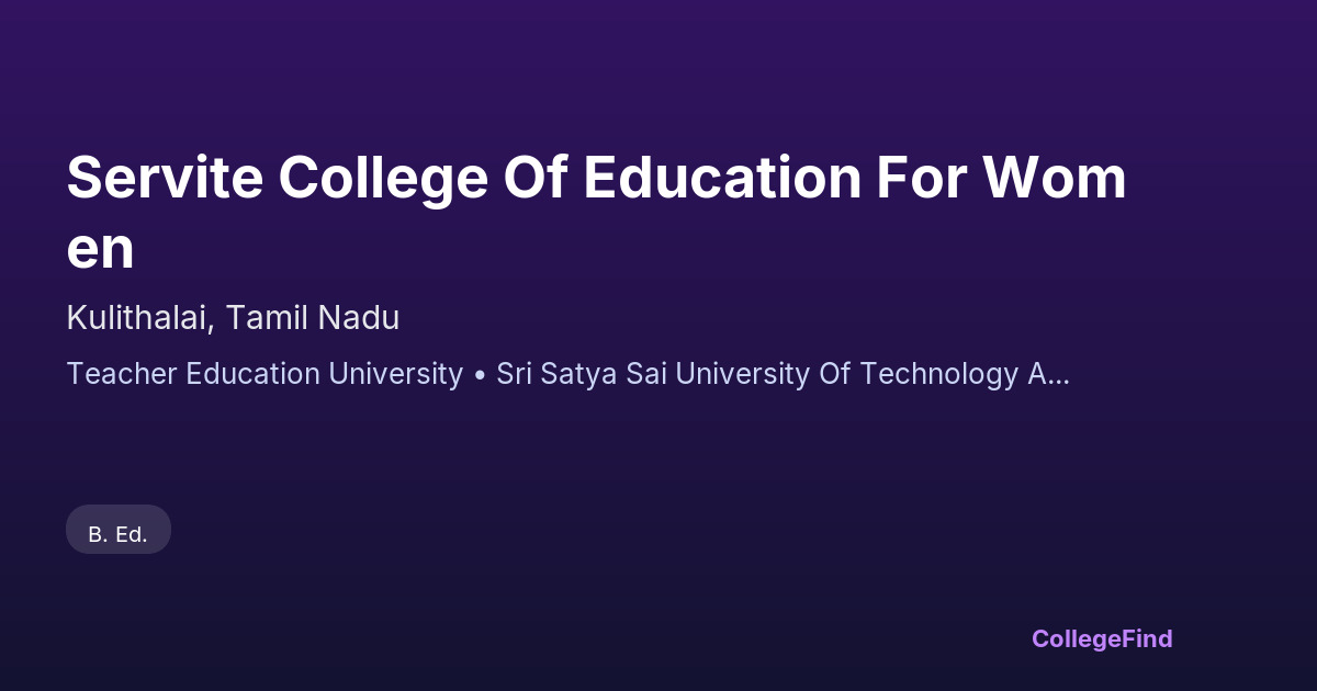 servite college of education for women