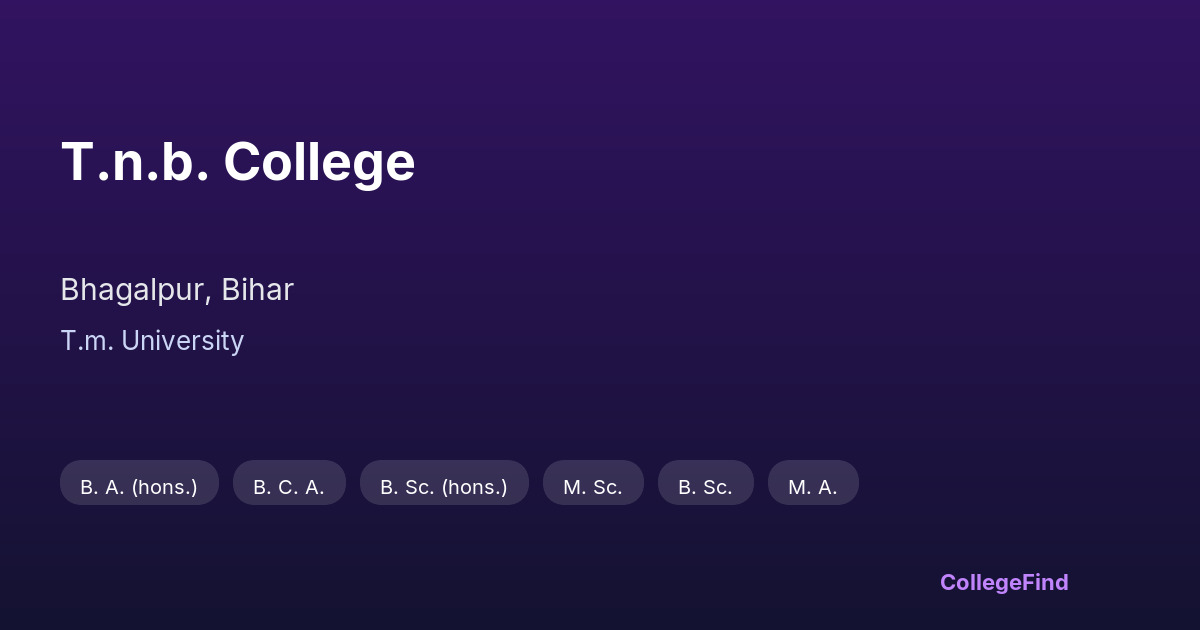 t.n.b. college