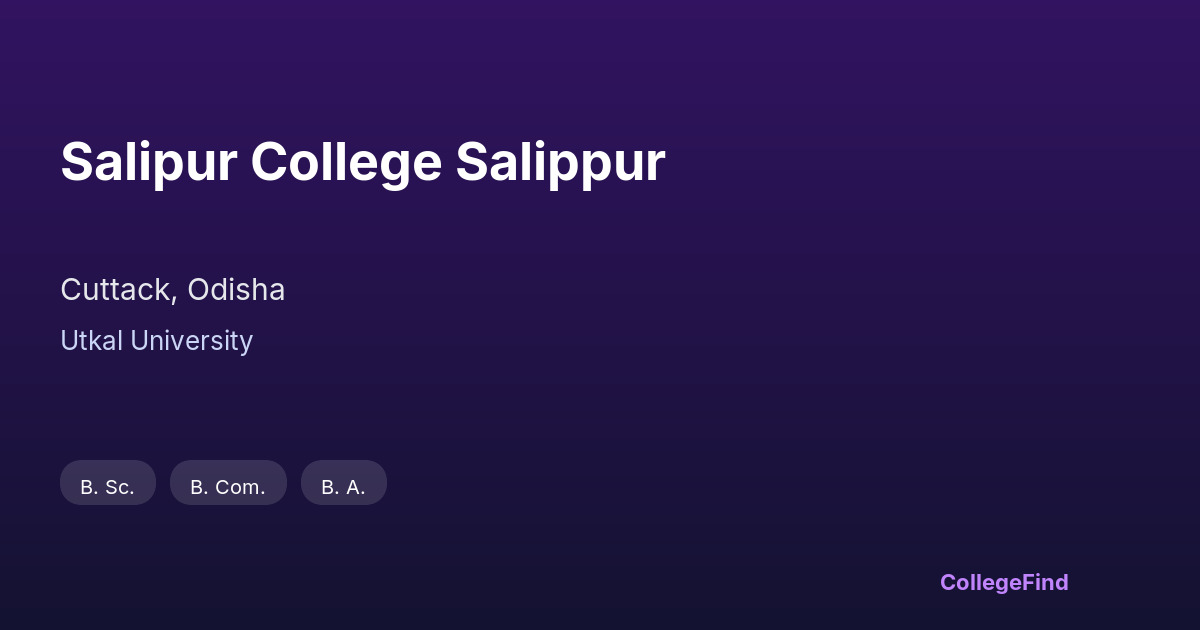 salipur college salippur