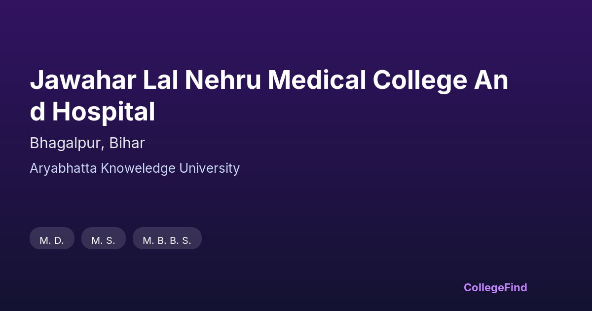 jawahar lal nehru medical college and hospital