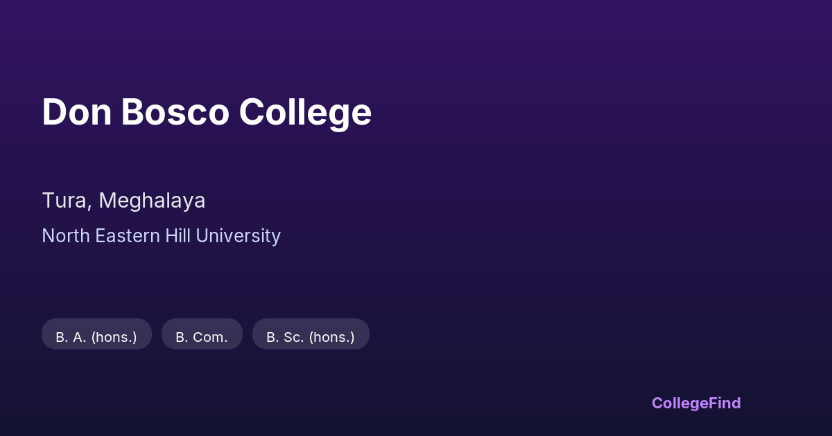 don bosco college
