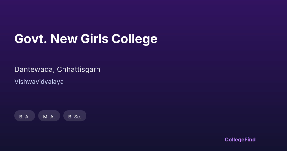 govt. new girls college