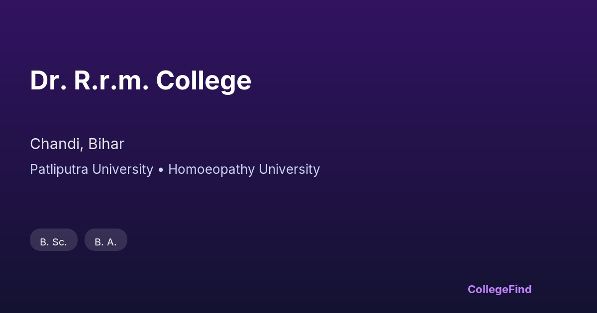 dr. r.r.m. college