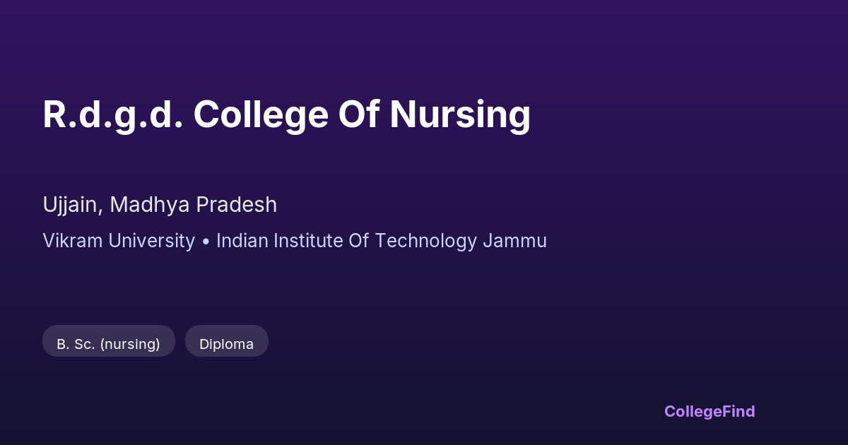 r.d.g.d. college of nursing