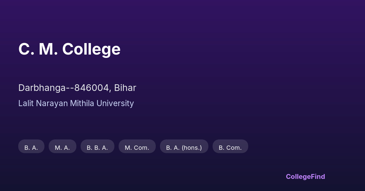 c. m. college