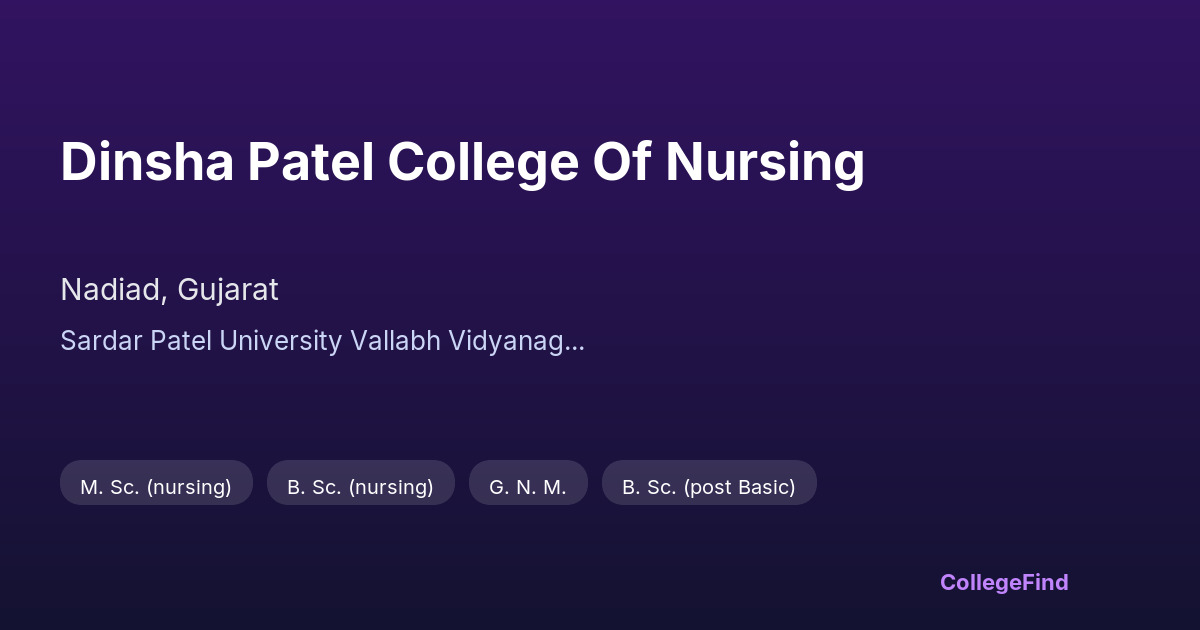 dinsha patel college of nursing