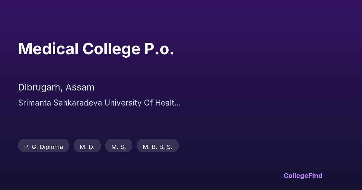 medical college p.o.