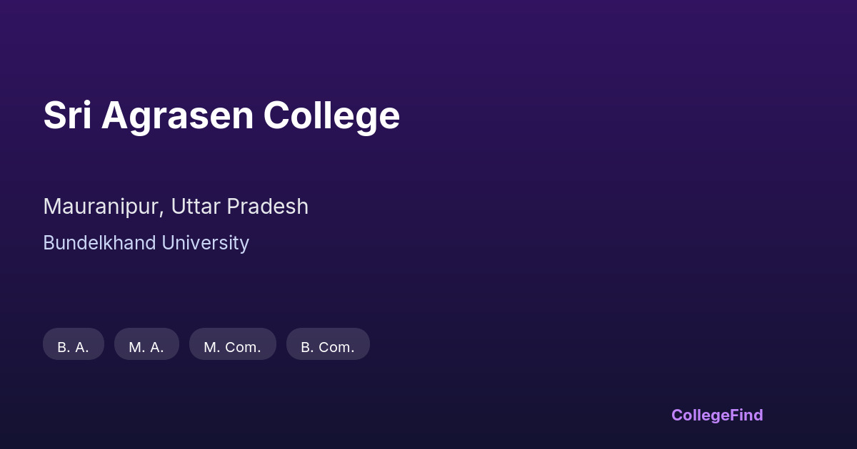 sri agrasen college