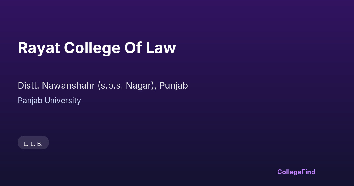 rayat college of law