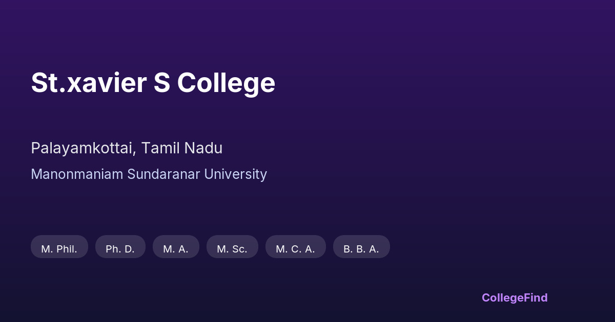 st.xavier s college