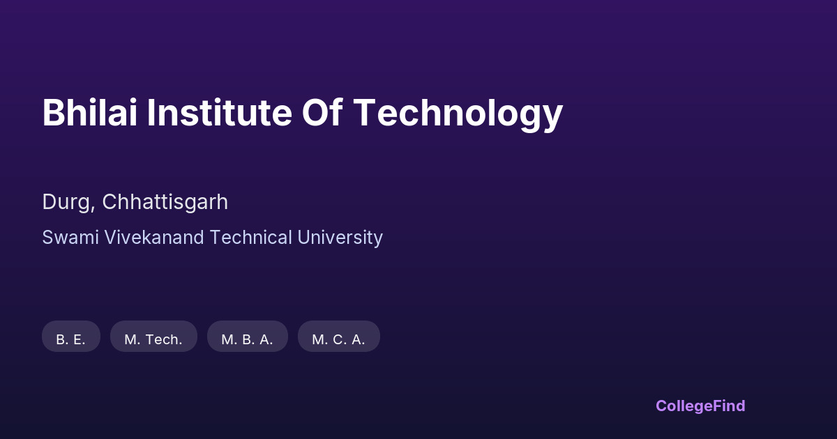 bhilai institute of technology