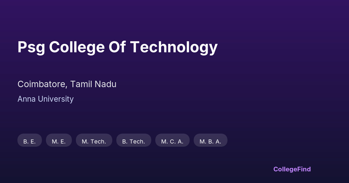 psg college of technology