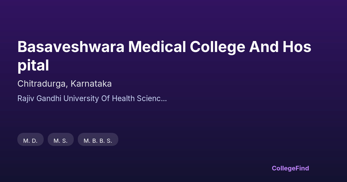 basaveshwara medical college and hospital