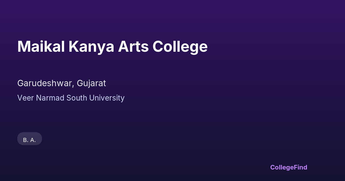 maikal kanya arts college