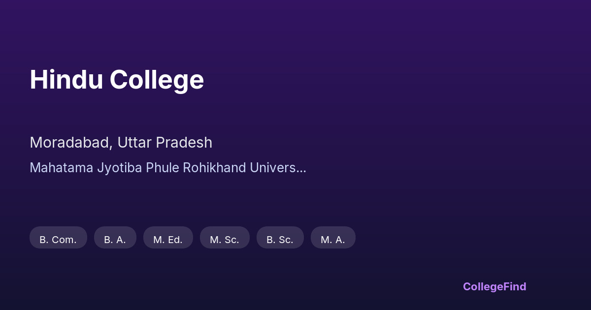 hindu college