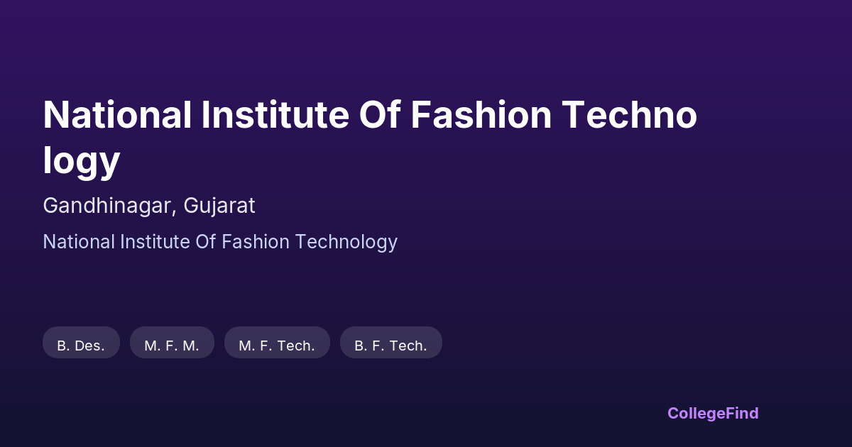 national institute of fashion technology