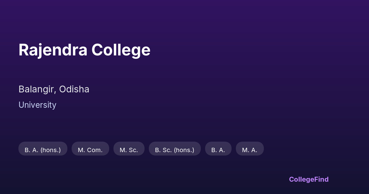 rajendra college