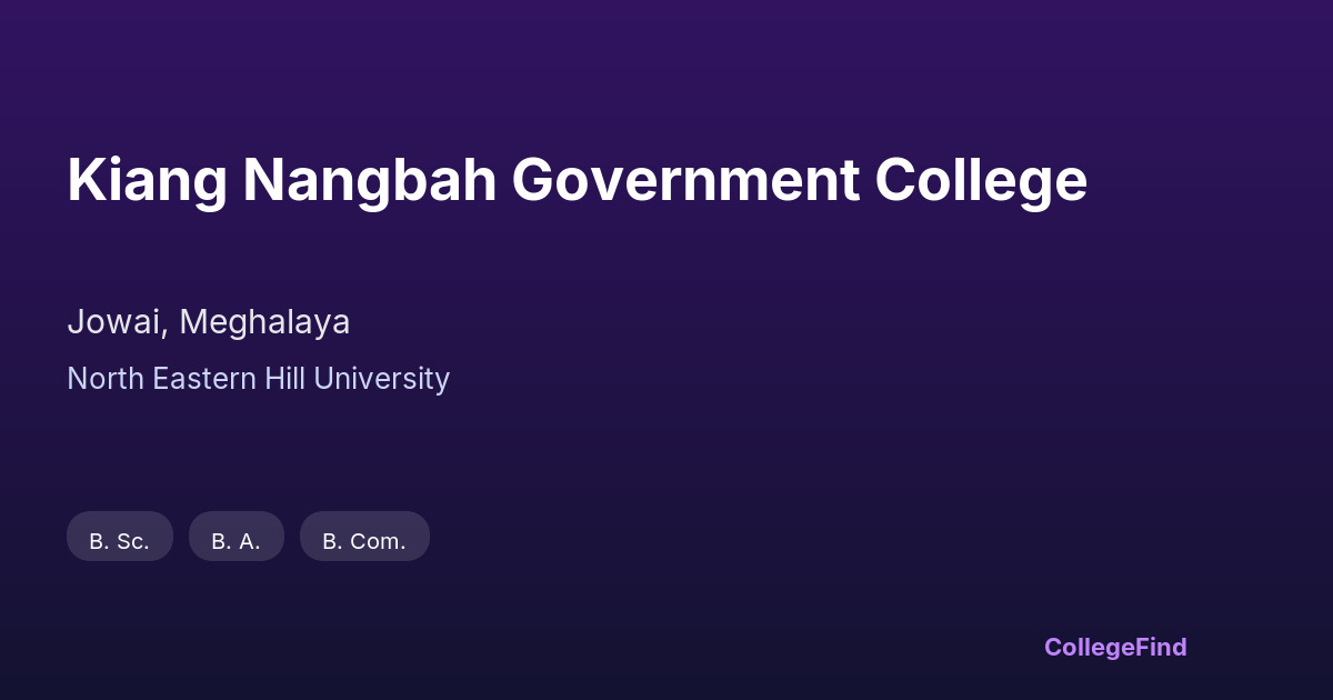 kiang nangbah government college