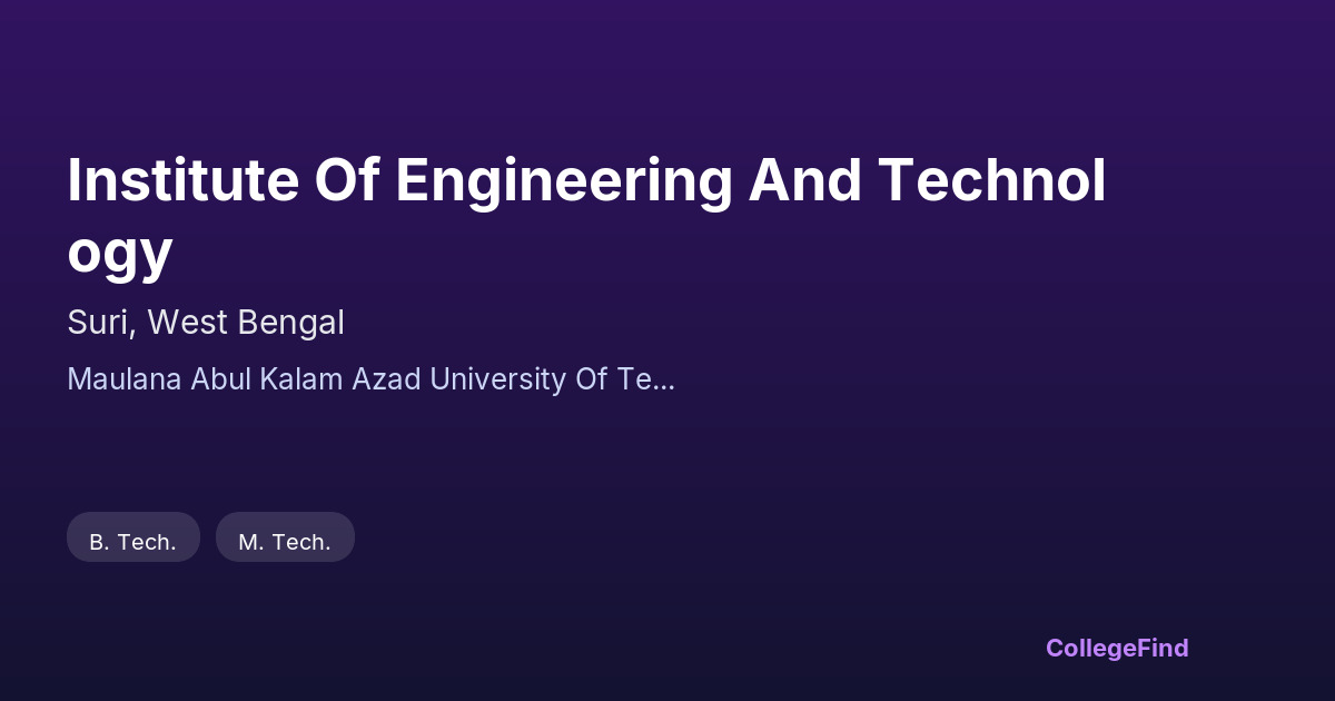institute of engineering and technology