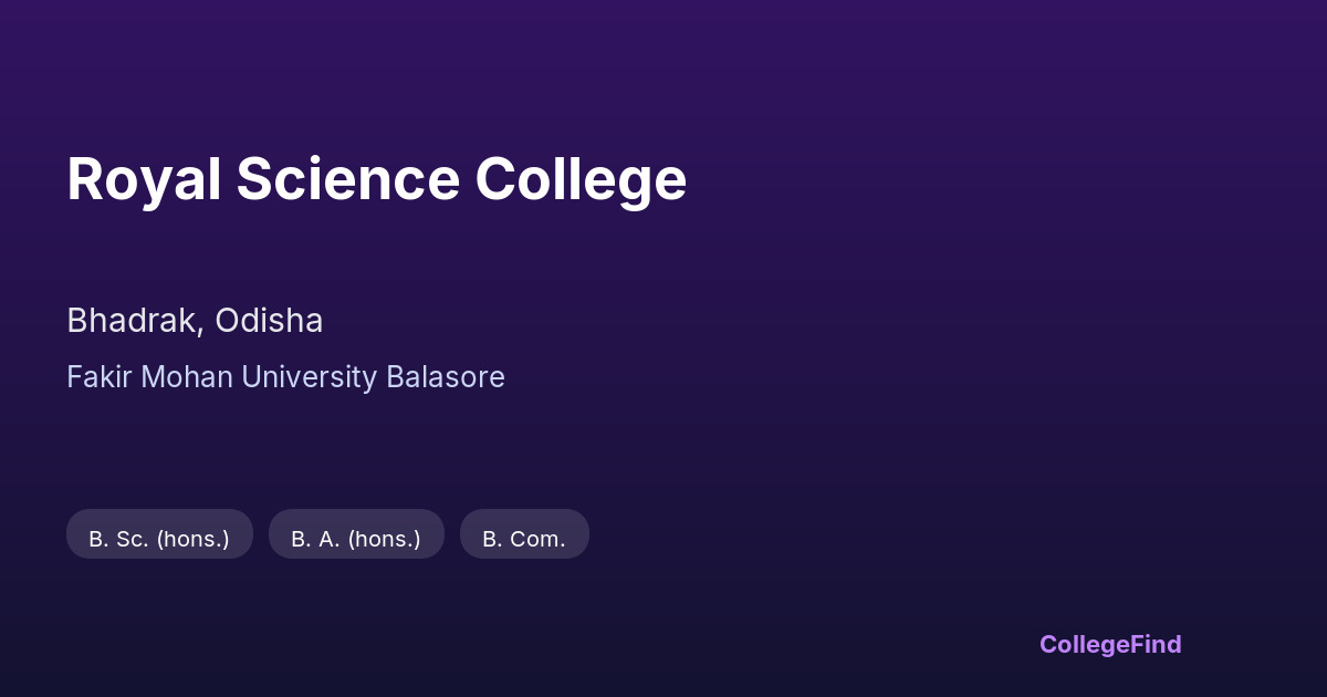 royal science college