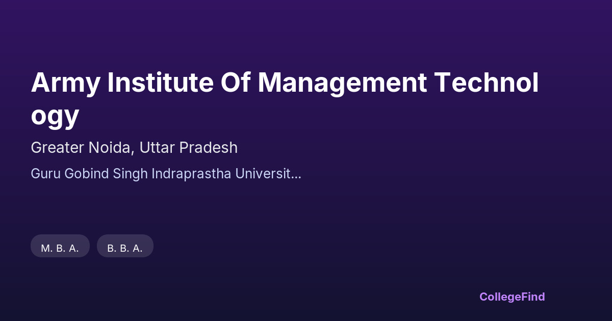 army institute of management technology
