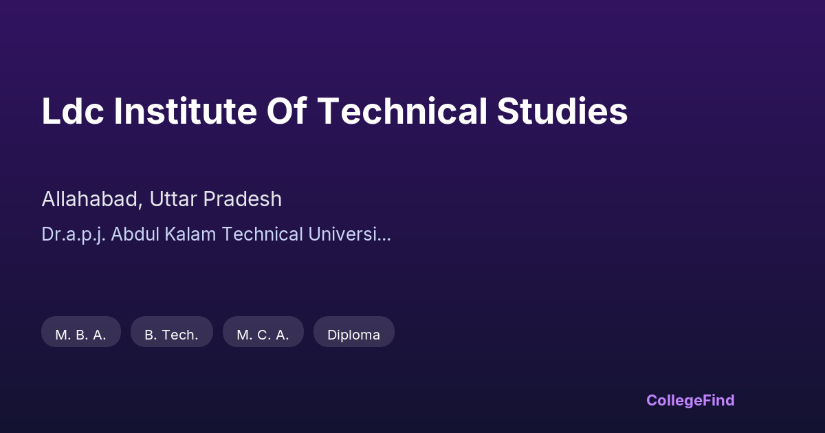 ldc institute of technical studies