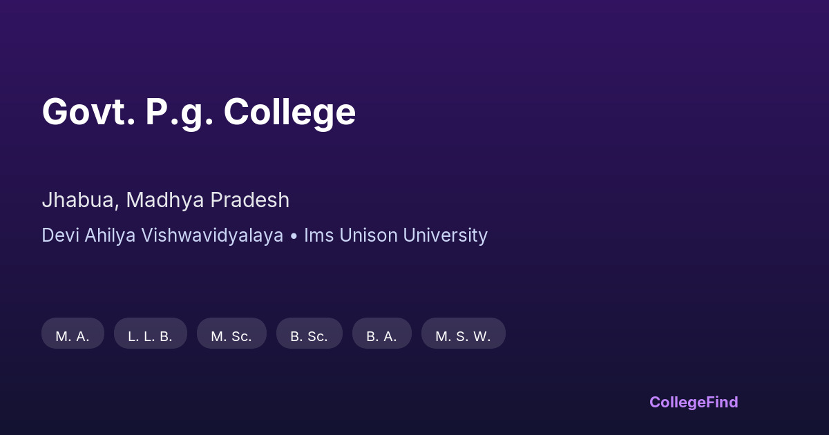 govt. p.g. college
