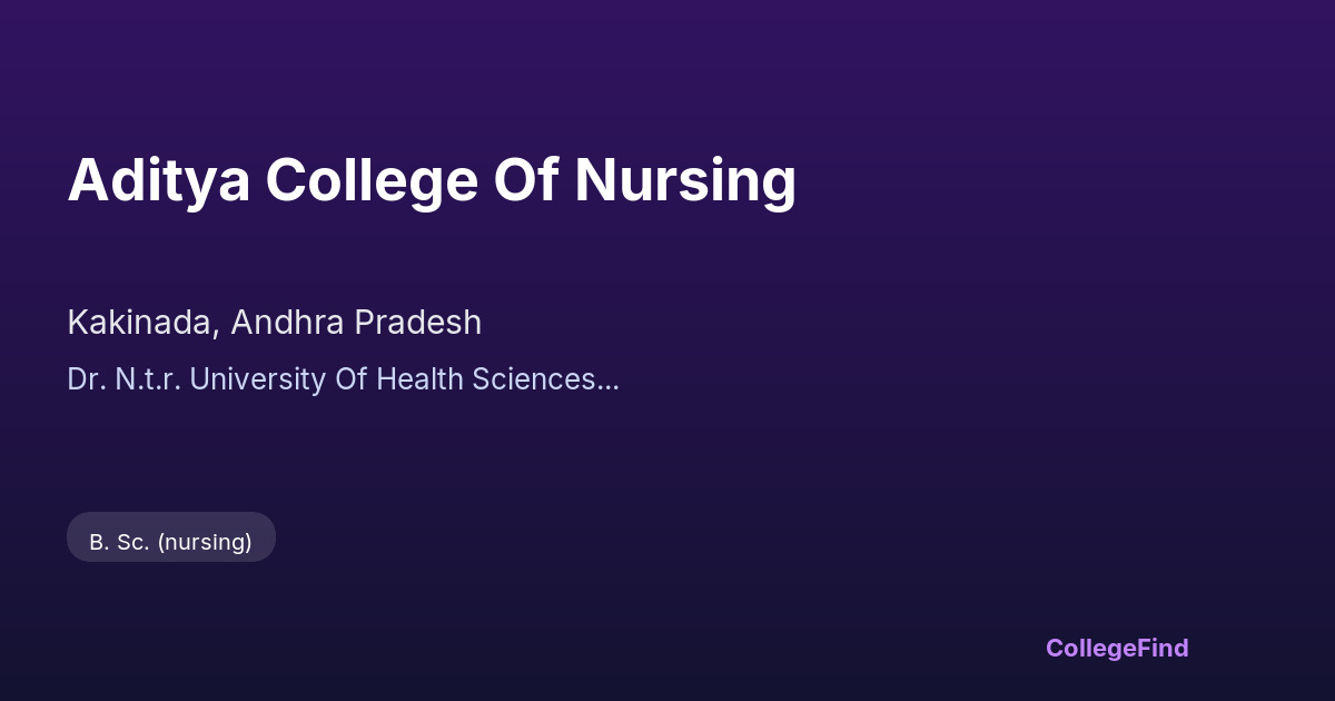 aditya college of nursing