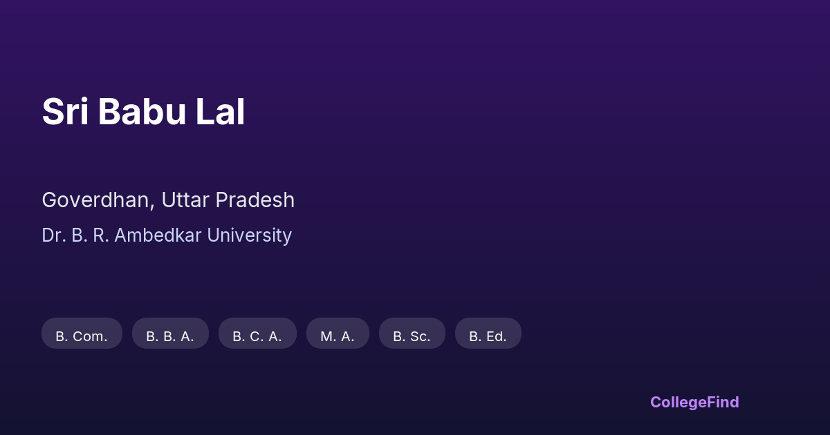 sri babu lal
