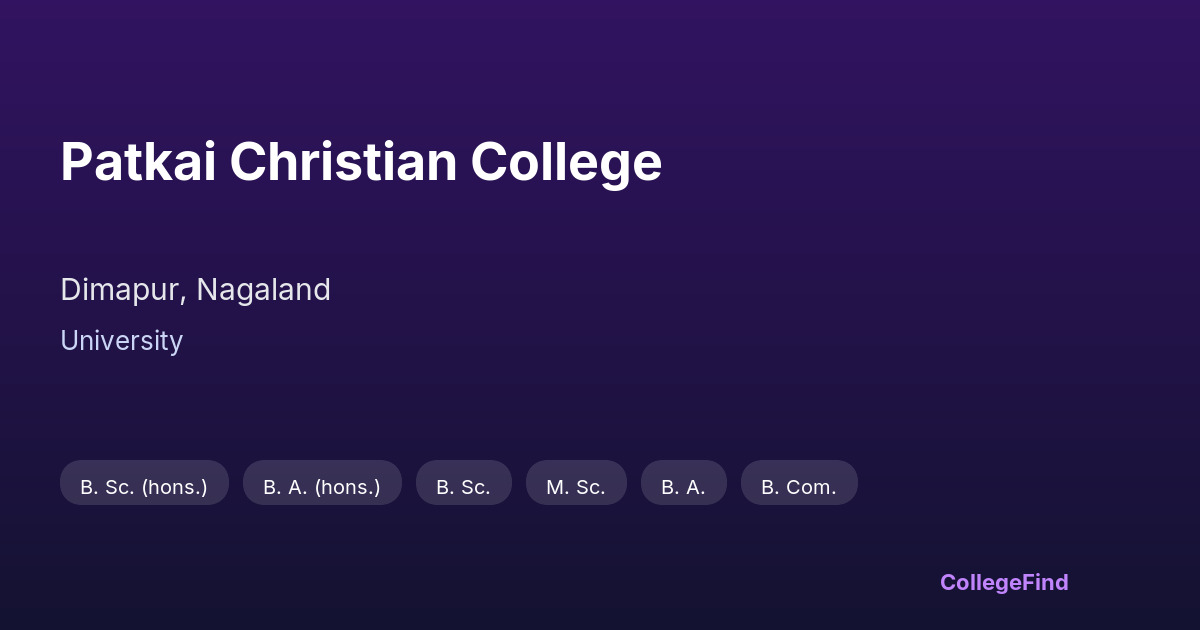 patkai christian college