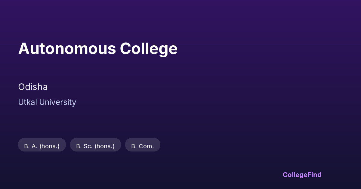 autonomous college