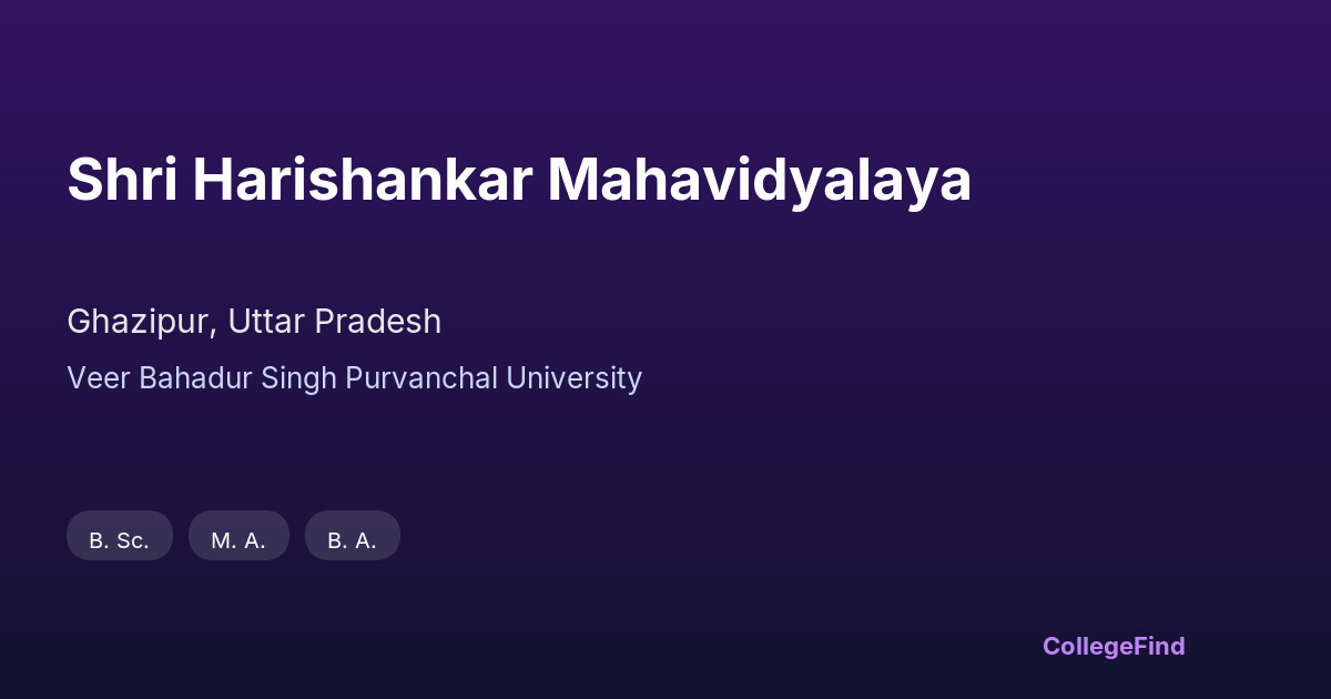 shri harishankar mahavidyalaya