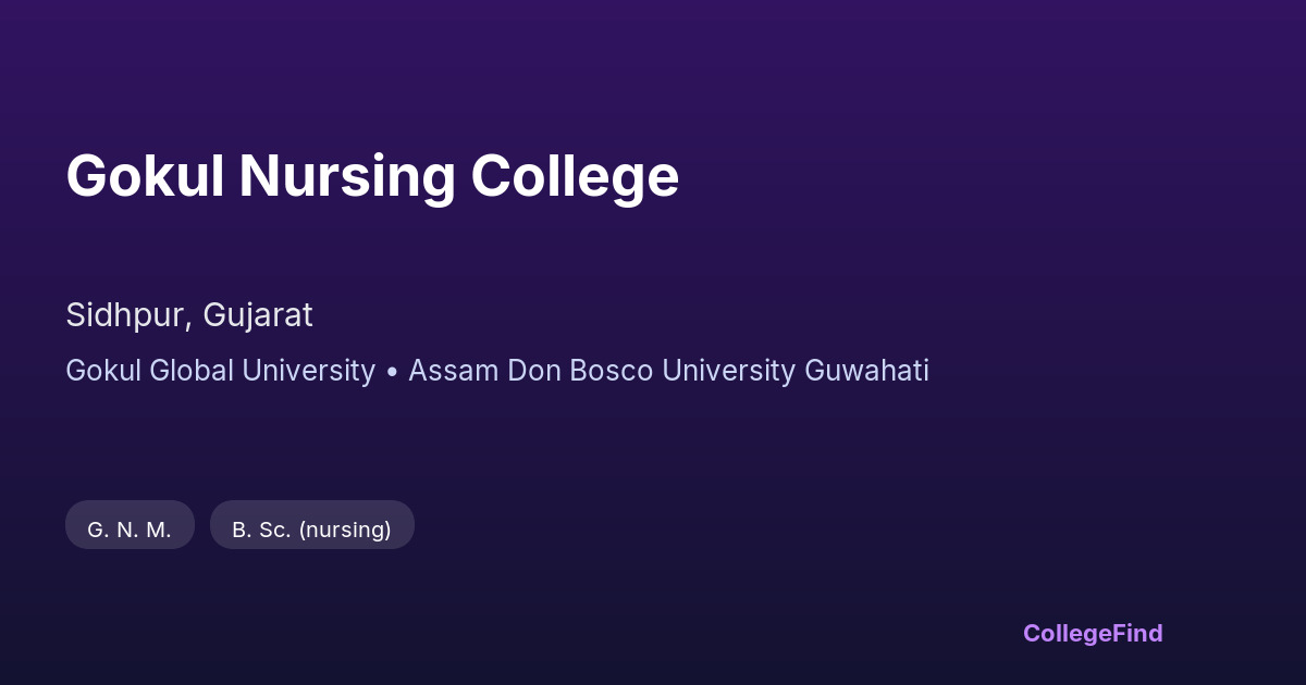 gokul nursing college