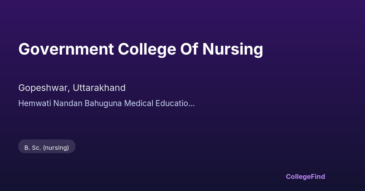 government college of nursing