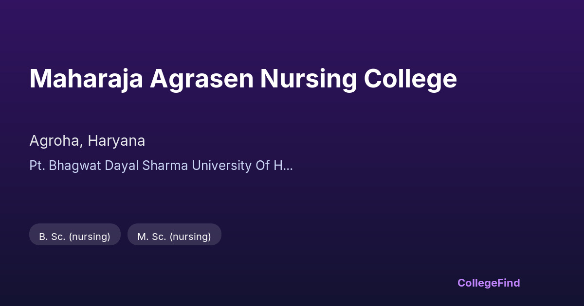 maharaja agrasen nursing college