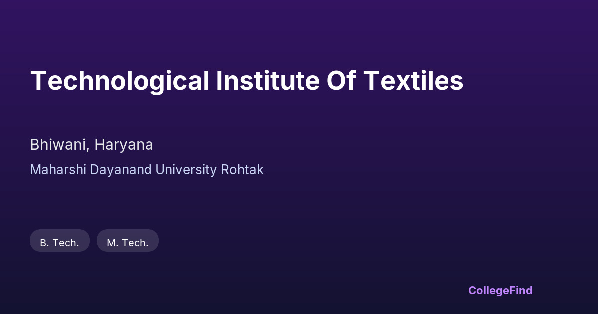 technological institute of textiles