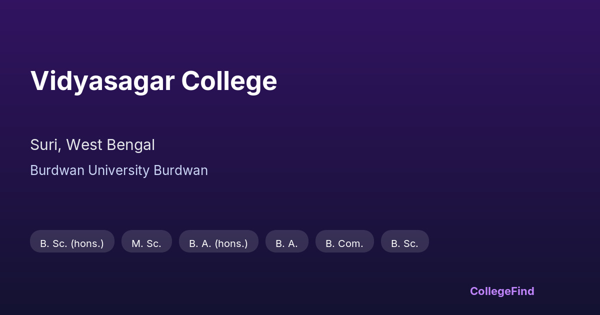 vidyasagar college