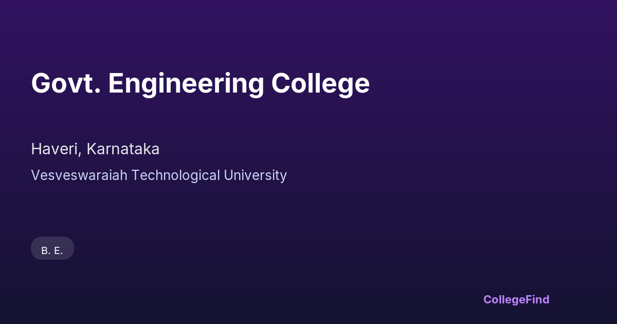 govt. engineering college