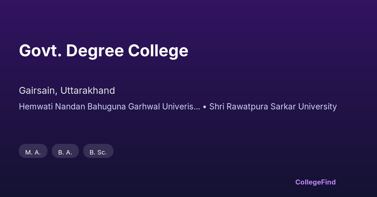 govt. degree college