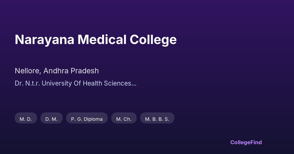 narayana medical college