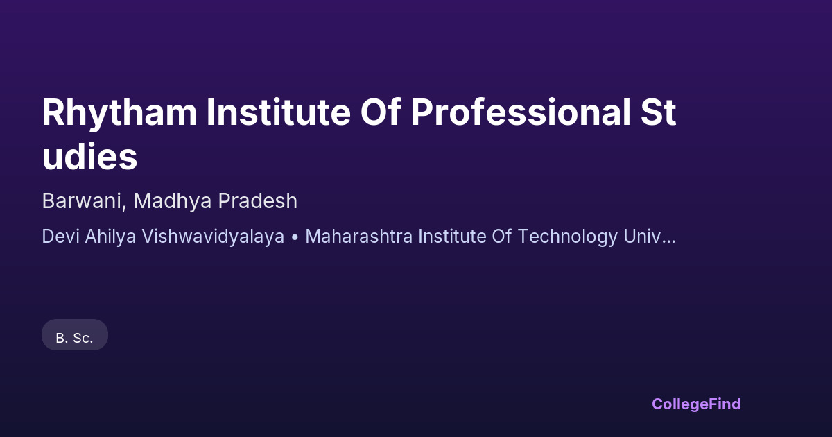 rhytham institute of professional studies