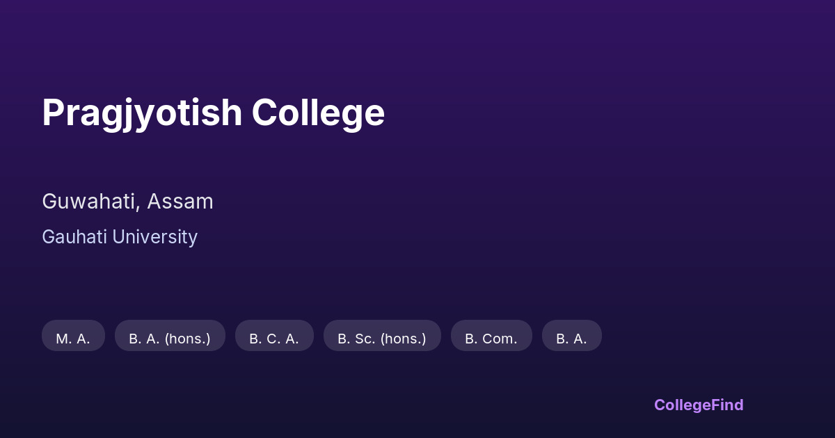 pragjyotish college