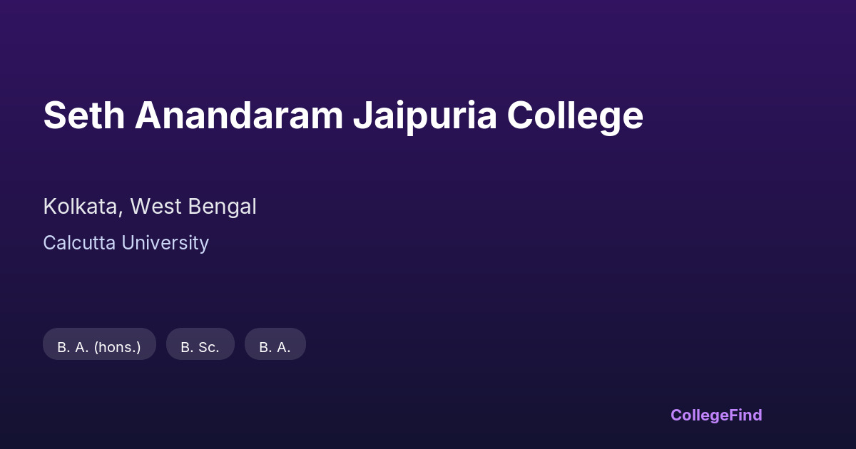 seth anandaram jaipuria college