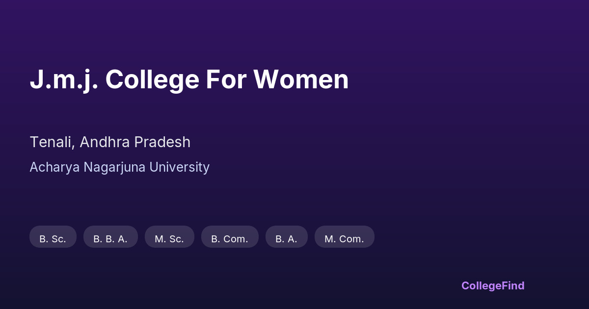 j.m.j. college for women
