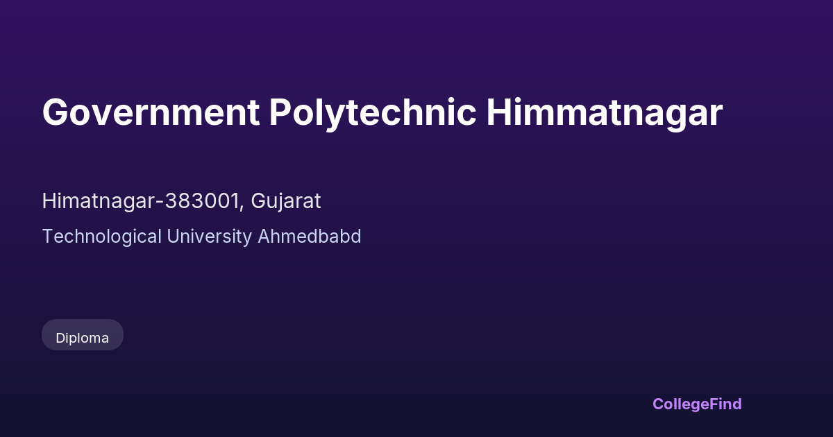government polytechnic himmatnagar