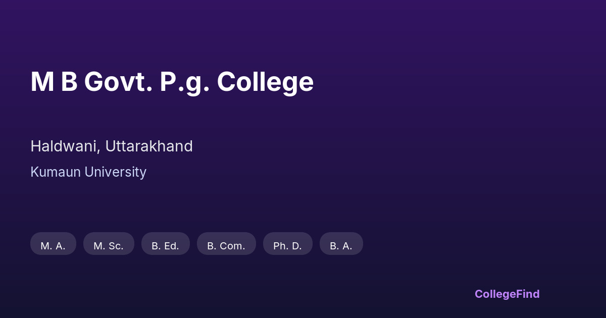 m b govt. p.g. college