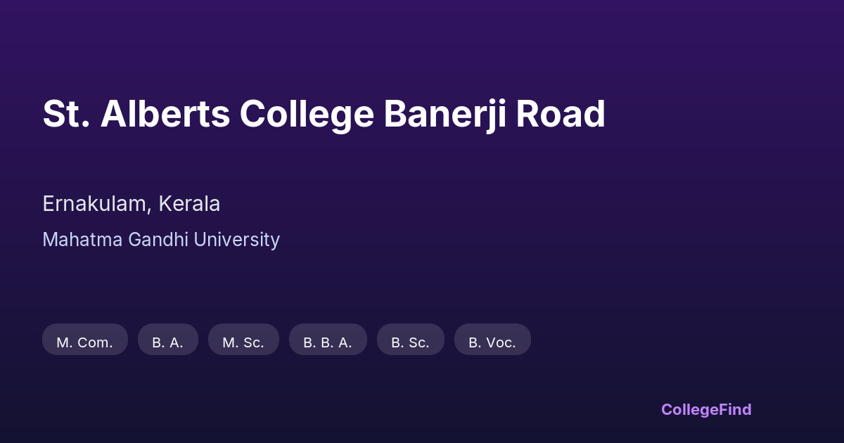 st. alberts college banerji road