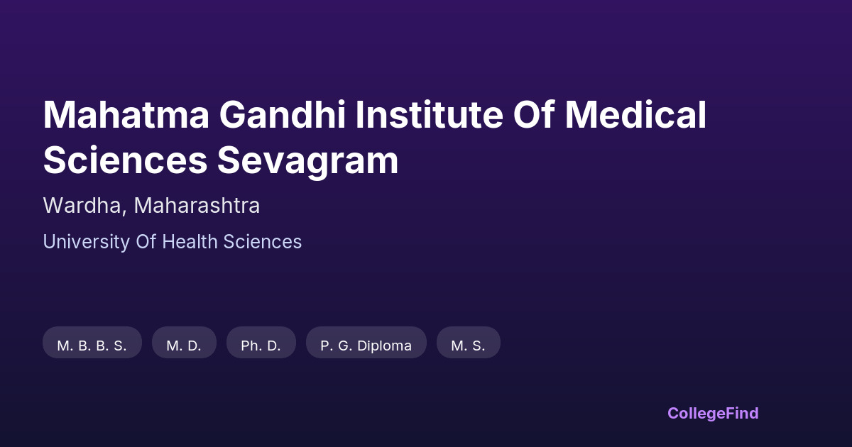 mahatma gandhi institute of medical sciences sevagram