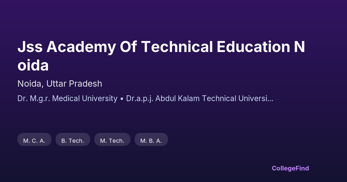 jss academy of technical education noida
