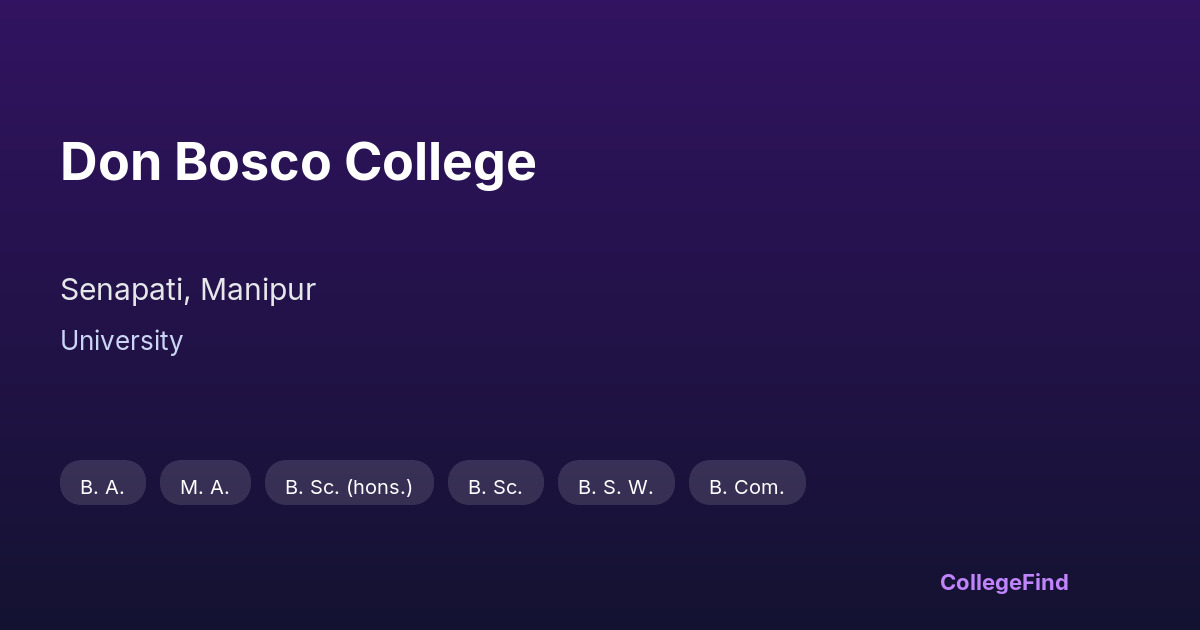 don bosco college